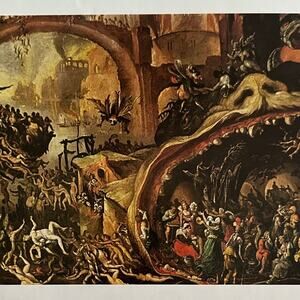 Swanenburg, Charon's Boat, Hell Fantasy, Painting, Art Print, ~ 250802-WH 350 H